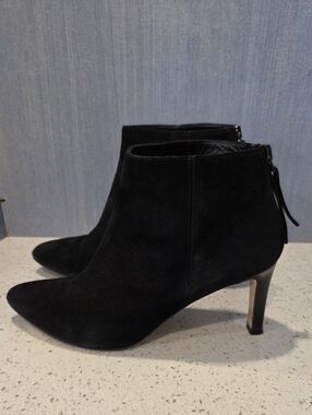 MaxMara Black Suede Ankle Boots
